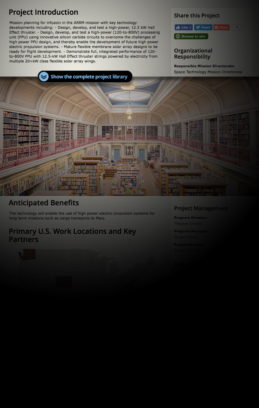 Project library screenshot
